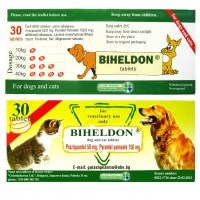 30 Tablets Biheldon Dog and Cat 7 WAY DE-WORMER (PETARMOR, DRONTAL alternative)